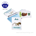 Custom Cardboard Board Game Animal Alphabet Flash Card